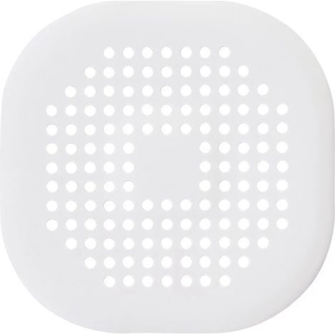 Filtre anti-cheveux en TPR pour bonde de douche, facile d'entretien, blanc. (1/5)