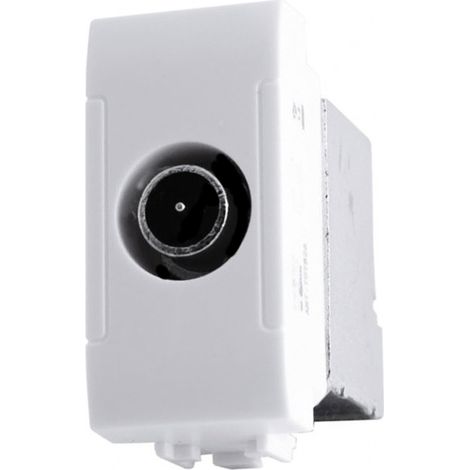 Presa tv derivata compatibile con living light international air connettore maschio prese da incasso per moduli bianco (1/3)