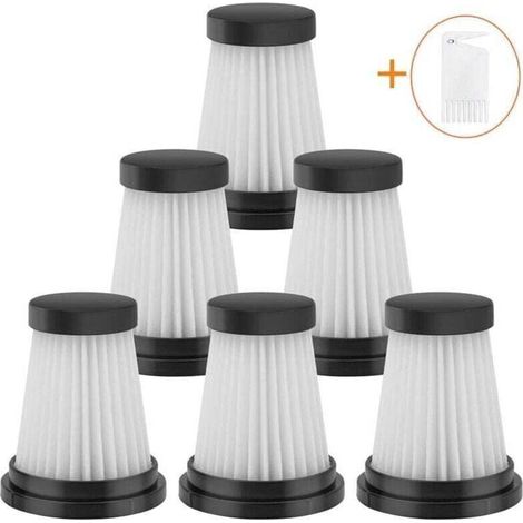 Lot de 6 filtres HEPA de rechange pour aspirateur sans fil pour Moosoo K12 K12 Pro K13, pour Genius Invictus One 1.0 X7 / 2.0, pour Foxnovo 13KPA accessoires de filtre pour aspirateur main (1/4)