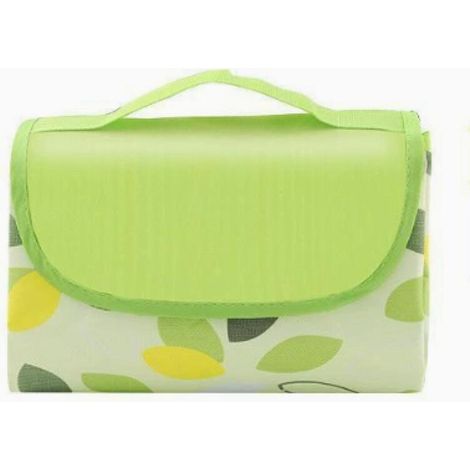 Manta de picnic de 100 x 150 cm, ideal para acampar y actividades al aire libre en parques. (Estampado de hojas verdes) (1/5)