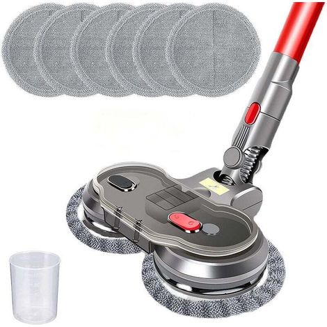 Brosse de nettoyage Turbo motorisée compatible pour Dyson V7 V8 V10 V11 V15 aspire lave polissage sol marbre bois y compris chiffon en microfibre - Crezuo (1/4)