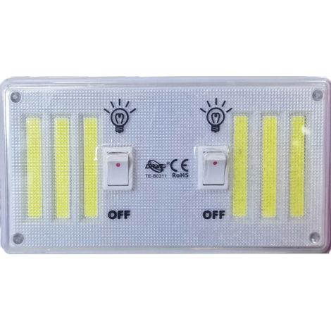Lampada Armadio Luce COB LED Con Interruttore Punto Faretto Ricaricabile 9W 0211 (1/5)