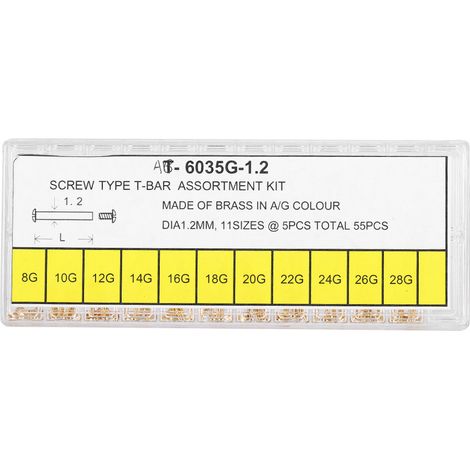 Tige de ressort pour montre, type vis, accessoire de réparation horlogère en métal (AB-6035G-1.2)