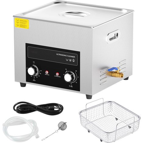 Nettoyeur Ultrasonique 15L avec Chauffage et Minuterie, Machine de Nettoyage Professionnelle 360W pour Pièces Métalliques, Outils de Laboratoire, Carburateurs (1/5)