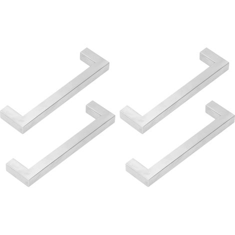 Ensemble de 4 poignées de meuble 201 en acier inoxydable pour portes de meubles et tiroirs de bureau, 12 x 12 x 160 (1/5)