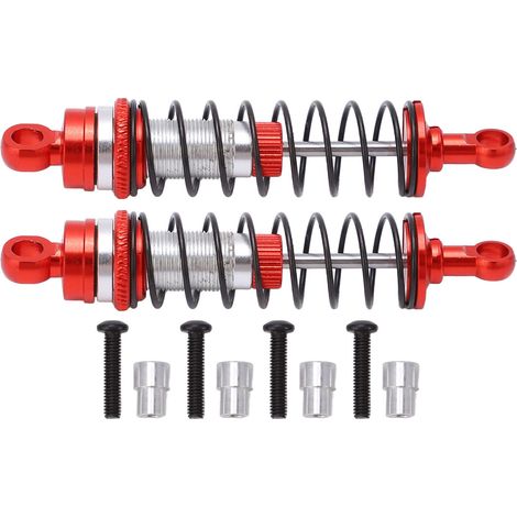 Amortisseurs avant/arrière RC réducteurs de vibrations en alliage d'aluminium pour Latrax Teton 1/18 rouge (1/5)