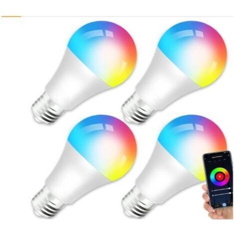 E27 10W RGB Smart Bulb – Color Temperature 2000K-4000K – Alexa/Google Home Compatible – Adjustable Brightness 1%-100% – 1 Piece (1/5)