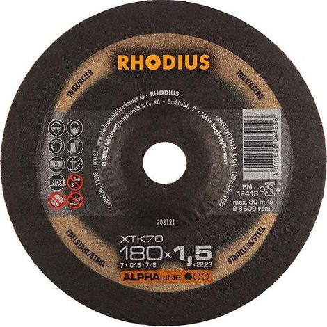 Disk Coppettazione Xtk70 180 X 1,5 Millimetri Angolata Rodio
