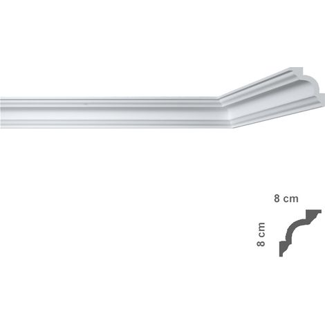 CORNICE DECORATIVA PER SOFFITTO mod. I780 - mm. 80 x 80 x 2 mt