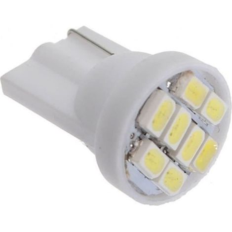 10 T10 194 168 501 W5W 8 3020 SMD LED Ampoule Voiture Veilleuse Blanc (1/4)
