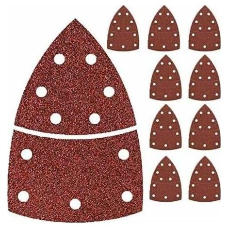 40PCS Feuilles abrasives ponceuse multiple Bosch PSM 160 A PSM 80 A Prio Ventaro Metabo FMS 200 Intec Skil Octo Détail Palm Sander Grain mélangé, (1/5)