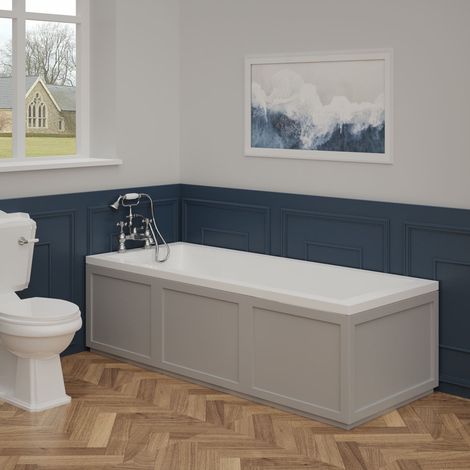 Aquariss Designer Bathtub Acrylic Bathroom Square Straight Bath Tub 1700x700mm Single Ended