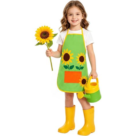 Garden Apron Garden Tools with Pocket for Men and Women Multifunction Waterproof Wear-Resistant for Barbecue, Restaurant, Cafe, Gardening Party Carnival Theme (1/5)