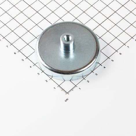 Magna-C Ferrit Flachgreifer mit Gewindebuchse Ø57x22,5mm
