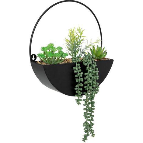 Plante Artificielle à Suspendre "Imy" 41cm Noir (1/5)