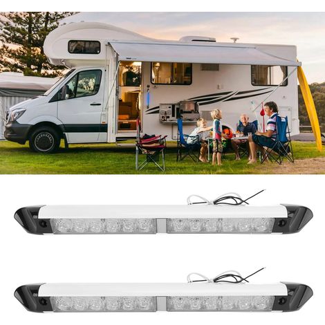 Zwei DC12V-24V Wohnmobil-Markisen-Veranda-Scheinwerfer, Einzellampen, geeignet für LKWs, Wohnmobile, Wohnwagen, Campingboote, Anhänger und Boote (D13034BW-2) (Lieferung in einem PE-Beutel) (1/5)