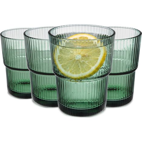 Verres verts verde 400 ml 4 pièces. (1/5)