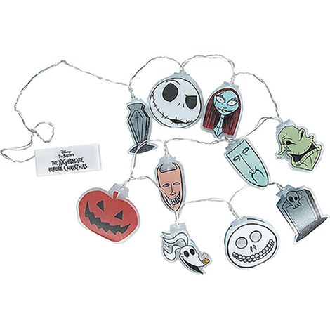 „Nightmare Before Christmas“ von Paladone – Offiziell lizenzierte Lichterkette, 10 LED-Lichter mit Jack Skellington, Sally, Zero und Oogie Boogie