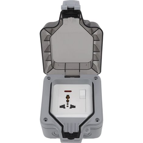 Boîtier de prise extérieure étanche IP66 16A, résistant aux intempéries, pour balcon, jardin, pelouse, norme UE 250V, 1 poste, plusieurs prises à 3 broches