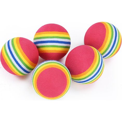 EVA-Katzenball, 3,5 cm, geräuschlos, unzerbrechlich, interaktives Spielzeug, Geschenkset für Kätzchen, 5er-Pack (1/5)