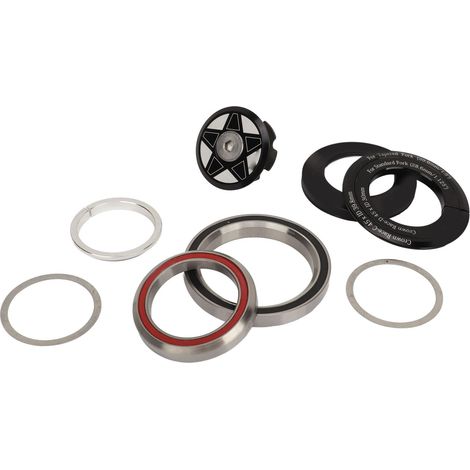 Kit de jeu de direction pour vélo, usiné CNC en aluminium, avec étoile de serrage pour douille de direction conique de 41,8 à 52 mm et fourche droite de 28,6 mm ou fourche conique de 1,5 pouce. (1/5)