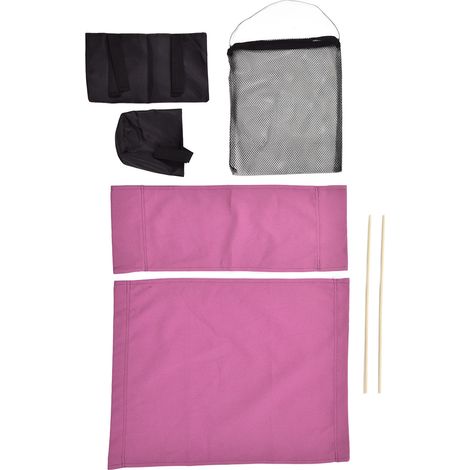 Housse de rechange pour chaise de réalisateur avec sac de rangement, en toile, pour la maison, rose rouge. (1/5)