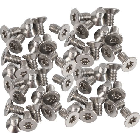 50pcs M4 Stainless Steel SS304 Flat Head Star Drive Machine Screws Bolts