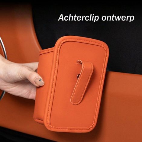Porte-gobelet pour voiture, 2 pièces - Boîte de rangement pour porte/ dossier de siège, orange (1/4)