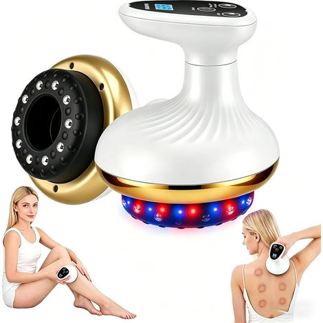 Masseur Anti Cellulite 9 Vitesses avec Chaleur et Lumière Rouge Bleue, Appareil Massage Cellulite avec 40 Noppes Magnétiques, Electrique Rechargeable USB-C, Lymphatique Electrique pour Peau Plus Ferme (1/5)
