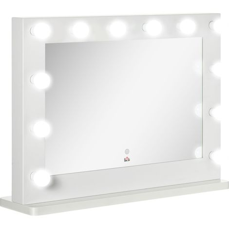 Miroir lumineux Led à mémoire MARILYN blanc (1/5)