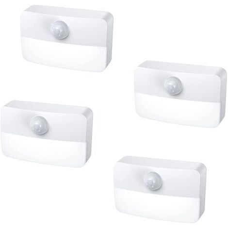 LED Night Light Motion Sensor (Set of 4) – Self-Adhesive, Kitchen Lighting, Staircase, Wardrobe, Economical and Practical (1/5)