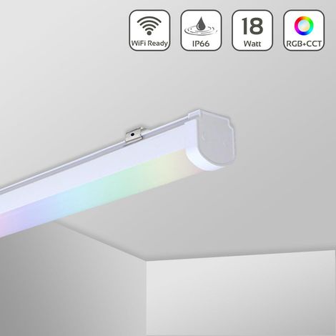 MiBoxer Linear Leuchte 1033mm 18W RGB+CCT 1.900lm IP66 Feuchtraumleuchte WiFi LL1-18