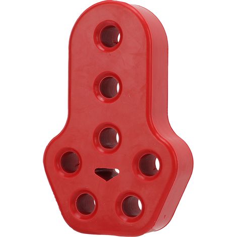 Universelle Gummischalldämpferhalterung, 7 Löcher, 12 mm Durchmesser, rot, für Autoauspuffaufhängung, Auspuffisolator, Stoßdämpferhalterung. (1/5)