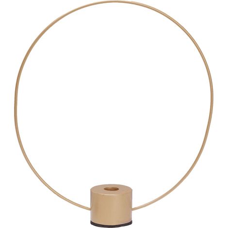 TrendLine Kerzenhalter Metall Ø 30 cm gold für Stabkerzen Kerzenständer Kerzen
