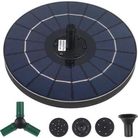 Pompe Solaire Flottante pour Fontaine de Bassin 18 Cm Lumières RGB Colorées, 4w, Alimentation Énergie Solaire, Fontaine Décorative Extérieure pour Jardin, Bain d'oiseaux et Point