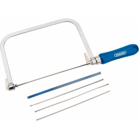 Draper Coping Saw with 5 Spare Blades (Model 18052) for Precise Cutting and Versatile Woodworking (1/2)