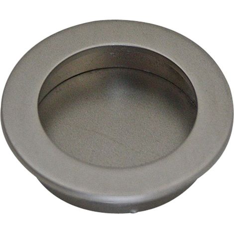 Schiebetürmuschel aus Metall in Nickel matter Ausführung Muschelgriff rund ø50mm (1/2)