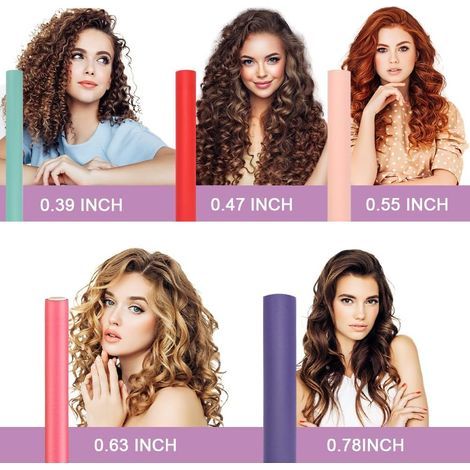 Bigoudis Cheveux, 9.45" Bigoudi Flexible Rouleaux Cheveux, Bigoudis Cheveux Rods Magique Curleur Coiffure Outil pour Femmes, Flexibles Mousse Souple Cheveux Rouleaux pour Femme (1/4)