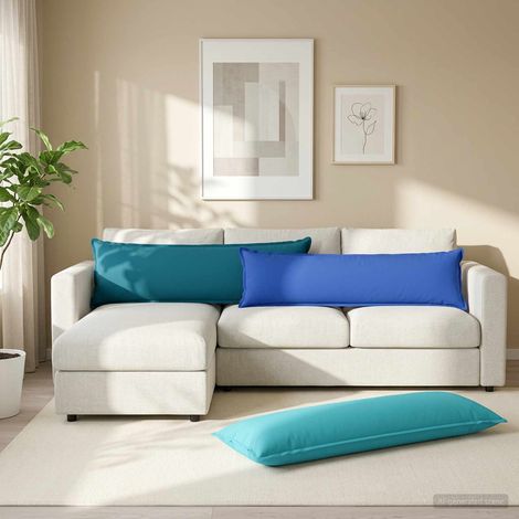 vidaXL Funda de almohada HOUTEN Azul Royal 40 x 145 cm Poliéster (1/5)