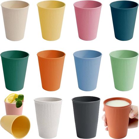 10 Pièces Gobelets Réutilisables, Gobelets en Plastique, Tasse en Plastique Réutilisables, Gobelet Plastique Réutilisable, Pour Les Fêtes, Camping, Plage, Pique Nique, Cuisine Barbecues (1/5)