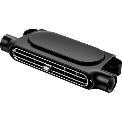 Ventilateur portable pour siège auto – conception sans pales et portable, fonctionnement silencieux, trois vitesses disponibles.