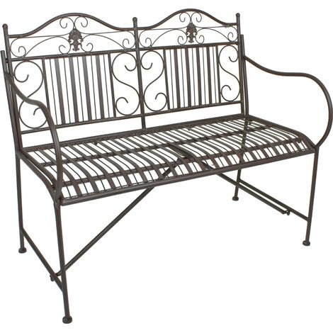 Bank für den Outdoor Bereich GARDA-120 in schwarzbraun, B/H/T: ca. 106/91/57 cm (1/3)
