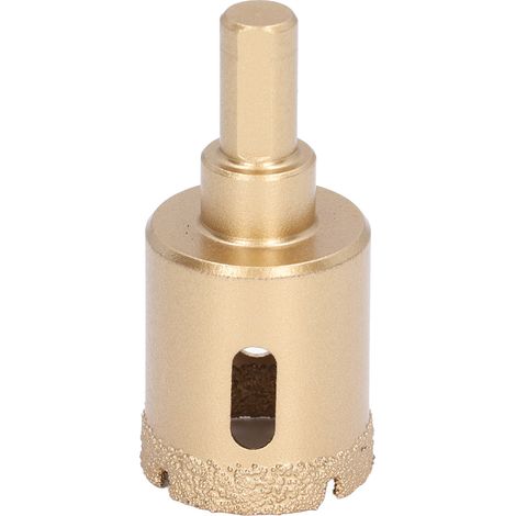 Foret diamanté brasé pour carottage, scie cloche, fraise creuse pour verre, carrelage, granit, marbre, porcelaine, 30 mm