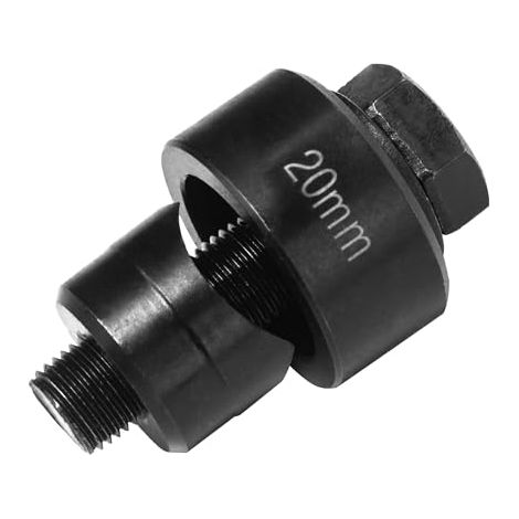 Perforadora de metal de 20 mm de diámetro, perforadora hexagonal para fregaderos de acero inoxidable, abridor de agujeros, perforadora de chapa de acero para fregaderos, placas de acero, acero inoxida
