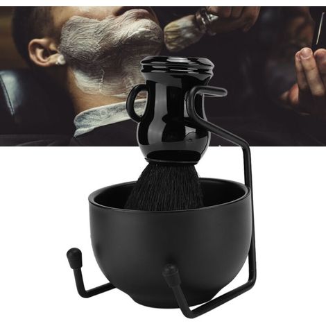 Support de Rasage Barbier - Porte-Brosse, Pot à Savon et Support pour Rasoir (3 Pièces) (1/5)