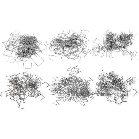 Lot de 1200 agrafes chaudes, 0,8 mm/0,6 mm, pour réparation de soudure en plastique de voiture (1/5)