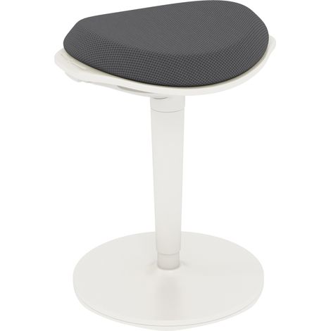 Tabouret suspendu ergonomique réglable en hauteur, support jusqu'à 120 kg, dimensions 42,5x35,5x56,5-71,5 cm, gris (1/5)