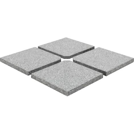 Maison Exclusive - Piastre per Parasole 4 pz in Granito Quadrato 100 kg Grigio