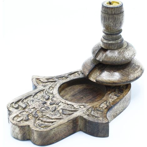 Med Quemador Inverso Madera de Mango  - Hamsa