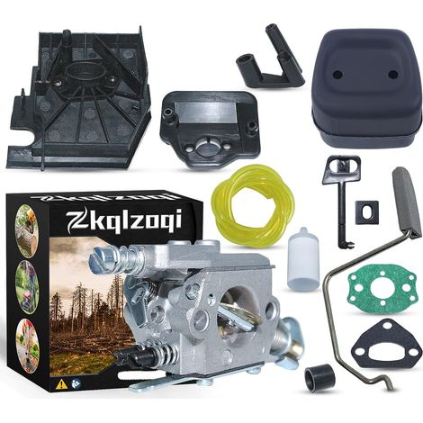 Kit support de filtre à air, carburateur, silencieux pour Husqvarna 136 137 141 142 545006044, silencieux, joint de silencieux, carburateur, joint de carburateur, collecteur d'admission, manchon de ca (1/5)